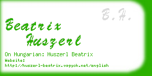beatrix huszerl business card